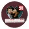 Dark Red Suede Mat Board for 18x18 Frames - Heart Opening for 16x16 Photos